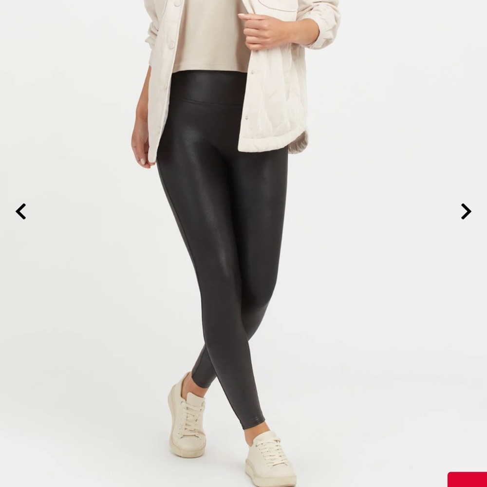 Size large spanx leather leggings